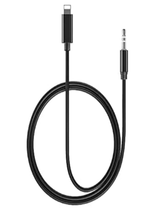 Aux Cord for iPhone, [Apple MFi Certified] Lightning to 3.5 mm Headphone Jack Adapter Male Stereo Audio Cable for iPhone 14 13 12 11 XS XR X 8 7 6 iPad to Home Car Stereo/Speaker/Headphone, Black